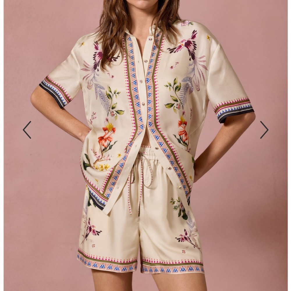 NWOT Johnny Was Ophelia shirt and Mayvis short set, both size S